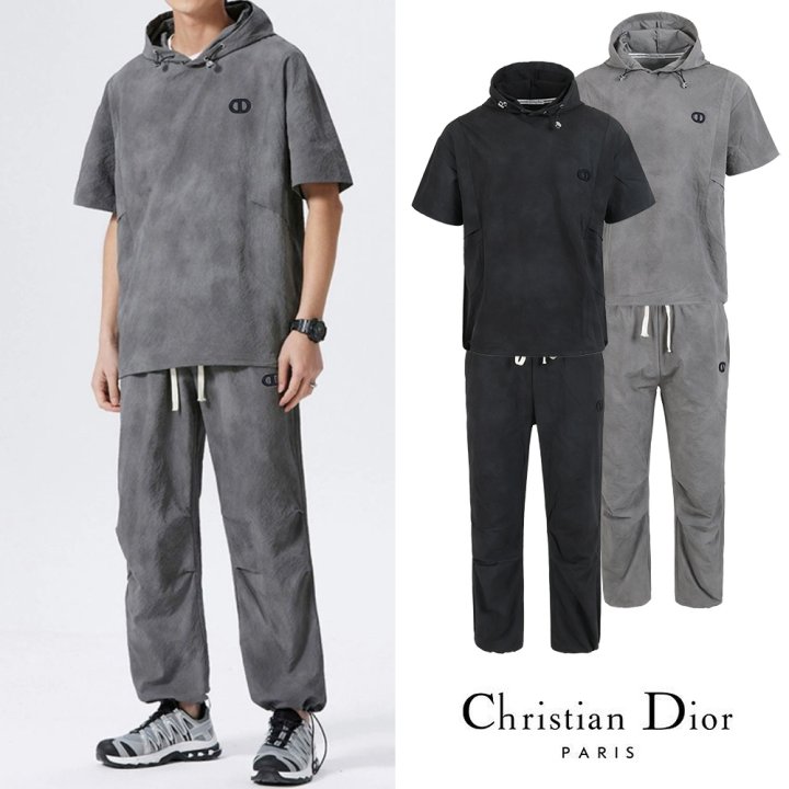 DIOR 디올 엠보자수 워싱 트레이닝 셋업