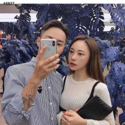 COMME DES GARCONS 꼼데가르송 하트 패치 스트라이프 셔츠