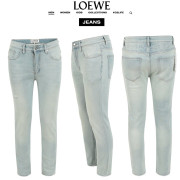 LOEWE 로에베 아나그램 불박 로고 연청 슬림 일자진