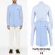 THOM BROWNE 톰브라운 웨일 자수 배색 스트라이프 셔츠