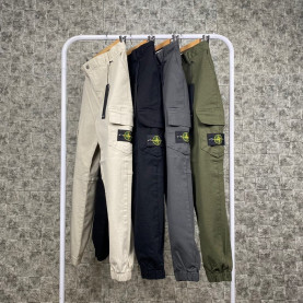 STONE ISLAND 스톤아일랜드 뒷밴딩 카고 조거 팬츠