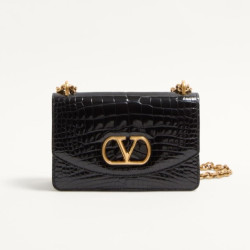VALENTINO 발렌티노 가라바니 베인 크로커다일 레더 스몰 숄더백 2COLOR