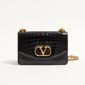 VALENTINO 발렌티노 가라바니 베인 크로커다일 레더 스몰 숄더백 2COLOR