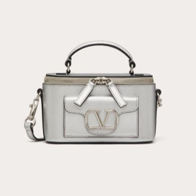 VALENTINO 발렌티노 로코 메탈릭 카프스킨 미니 숄더백