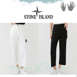 STONE ISLAND 스톤아일랜드 여성 빅밴딩 절개 8부 카고 팬츠
