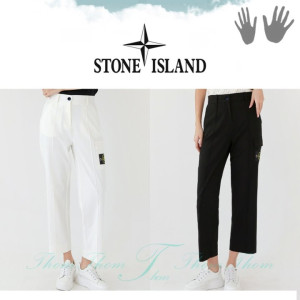 STONE ISLAND 스톤아일랜드 여성 빅밴딩 절개 8부 카고 팬츠