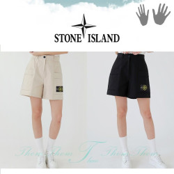 STONE ISLAND 스톤아일랜드 여성 하프 밴딩 빅포켓 반바지