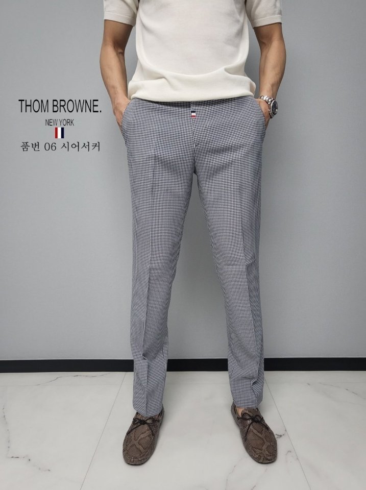 THOM BROWNE 톰브라운 린넨 시어서커 슬랙스