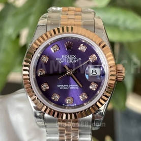 ROLEX 로렉스 레이디 데이저스트 바이올렛 10P 다이얼 로즈골드 콤비 28mm 279171