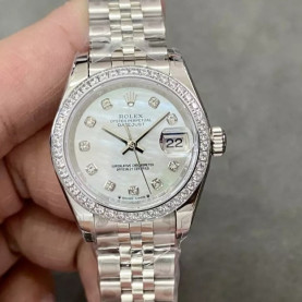 ROLEX 로렉스 레이디 데이저스트 MOP 10P 다이얼 실버 28mm 279173