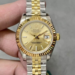 ROLEX 로렉스 레이디 데이저스트 YG 다이얼 콤비 28mm 279173