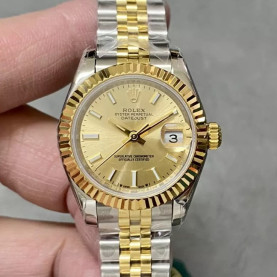 ROLEX 로렉스 레이디 데이저스트 YG 다이얼 콤비 28mm 279173