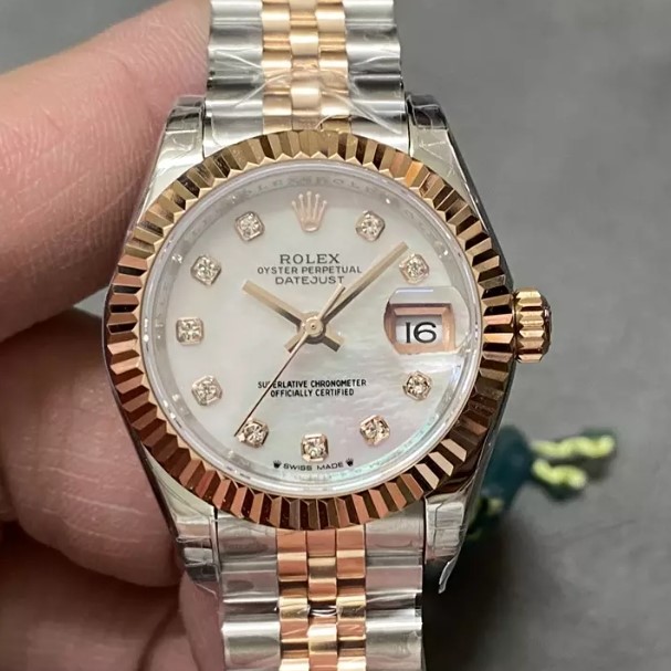 ROLEX 로렉스 레이디 데이저스트 MOP 다이얼 10P 다이아 콤비 28mm 279171