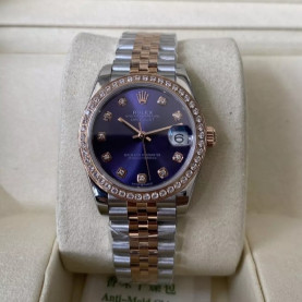 ROLEX 로렉스 여성용 데이저스트 바이올렛 다이얼 다이아베젤 콤비 SS/RG 31mm 278381