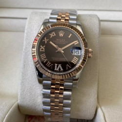 ROLEX 로렉스 여성용 데이저스트 블랙 로만 다이얼 콤비SS/RG 31mm 278271