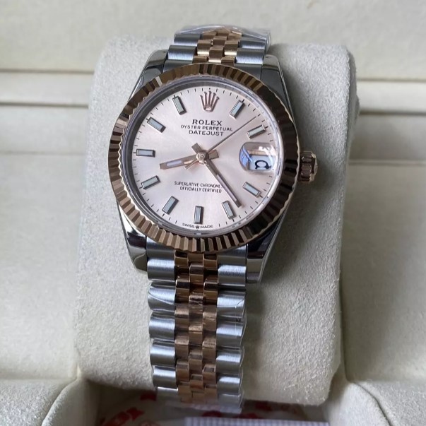 ROLEX 로렉스 여성용 데이저스트 RG 스티커 마커 다이얼 콤비 SS/RG 31mm 278271