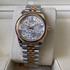 ROLEX 로렉스 여성용 데이저스트 플로럴 다이아몬드 다이얼 콤비 SS/RG 31mm 278241