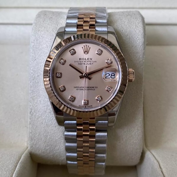 ROLEX 로렉스 여성용 데이저스트 RG 다이아몬드 다이얼 콤비 SS/RG 31mm 278271