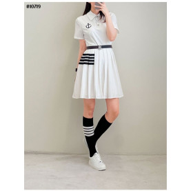 THOM BROWNE 톰브라운 사선원피스 벨트포함