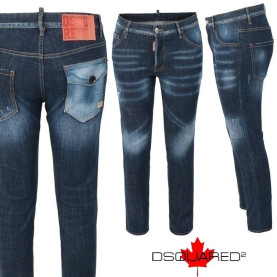 DSQUARED2 디스퀘어드2 스티치 포켓 슬림 일자진