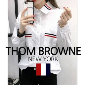 THOM BROWNE 톰브라운 삼선 포인트 남방