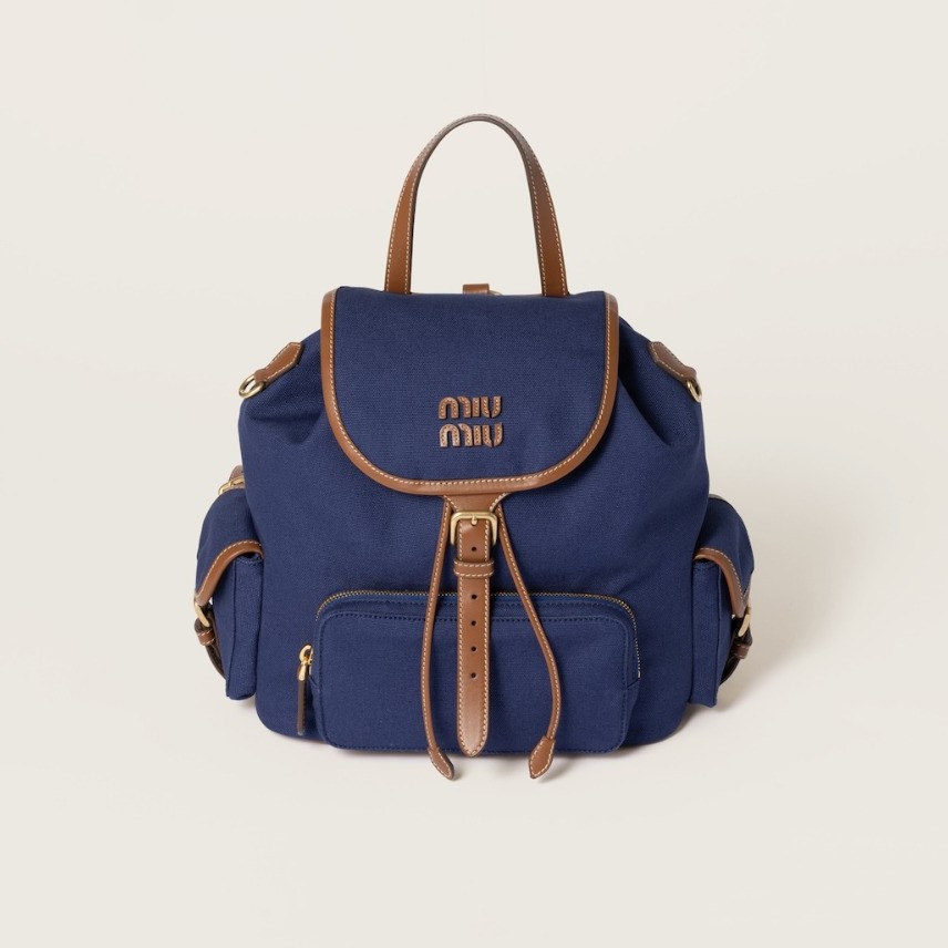 MIUMIU 미우미우 캔버스 및 가죽 백팩 5BZ042 2COLOR