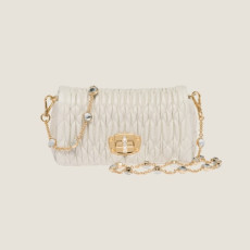 MIUMIU 미우미우 크리스털 나파 가죽 및 크리스털 미니백 5BP079