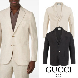 GUCCI 구찌 쉴드나이츠 자수 린넨 싱글 자켓