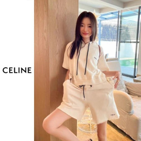 CELINE 셀린느 레터링 후드셋업 2COLOR