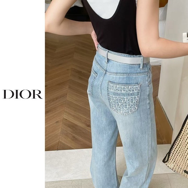 DIOR 디올 로그 연청바지