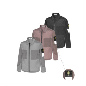 STONE ISLAND 스톤아일랜드 나이론 메탈 립스탑 오버셔츠 3COLOR