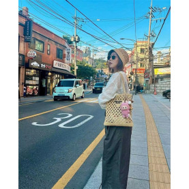 PRADA 프라다 우븐 크로쉐 토트백 1BG493