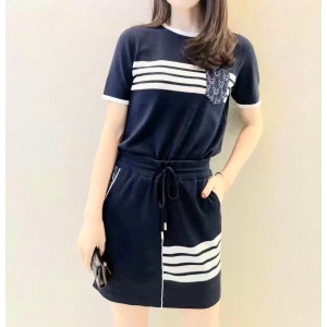 THOM BROWNE 톰브라운 캐릭 포켓 스커트 니트 투피스 세트 2COLOR