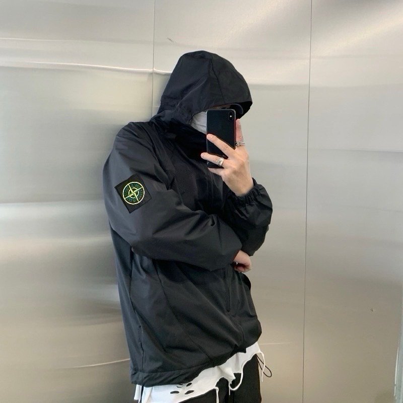 STONE ISLAND 스톤아일랜드 더블 와펜 패치 바람막이 2COLOR