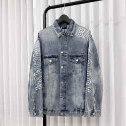 BALENCIAGA 발렌시아가 로고 자수 오버사이즈 데님자켓