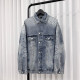 BALENCIAGA 발렌시아가 로고 자수 오버사이즈 데님자켓