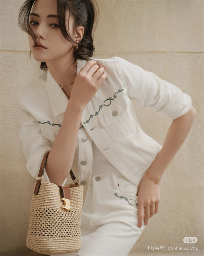 CELINE 셀린느 루이즈 스몰 버킷백 119742