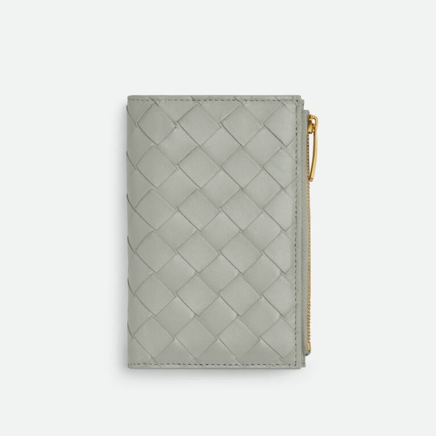 BOTTEGA VENETA 보테가베네타 인트레치아토 미디엄 지퍼 바이폴드 지갑 749940