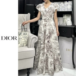 DIOR 디올 뜨왈 나염 롱 원피스 2COLOR