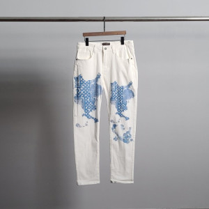 LOUIS VUITTON 루이비통 워터그래픽 화이트 청바지