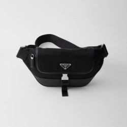 PRADA 프라다 리나일론 및 사피아노 가죽 숄더백 2VH176