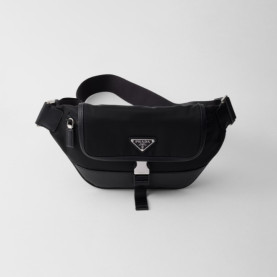 PRADA 프라다 리나일론 및 사피아노 가죽 숄더백 2VH176