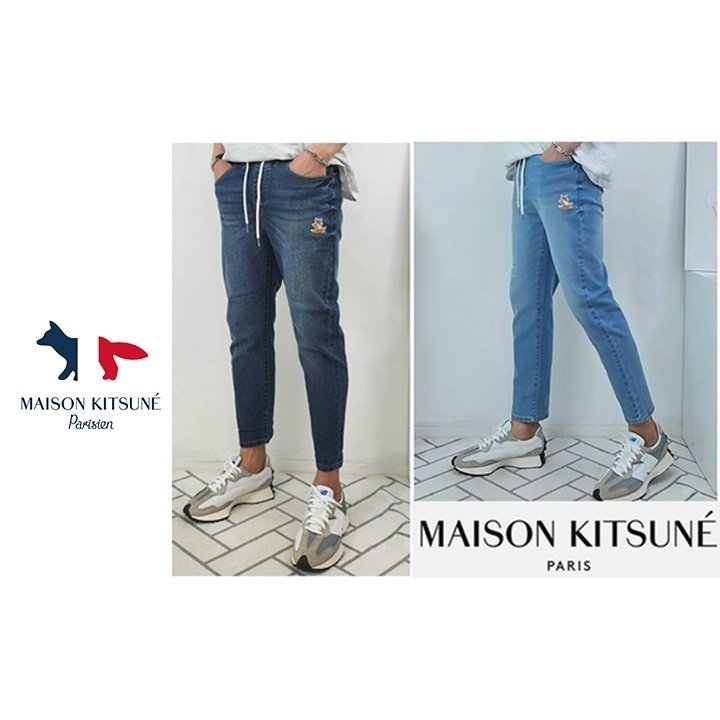 MAISON KITSUNE 메종키츠네 칠랙스 폭스 데님 쇼트