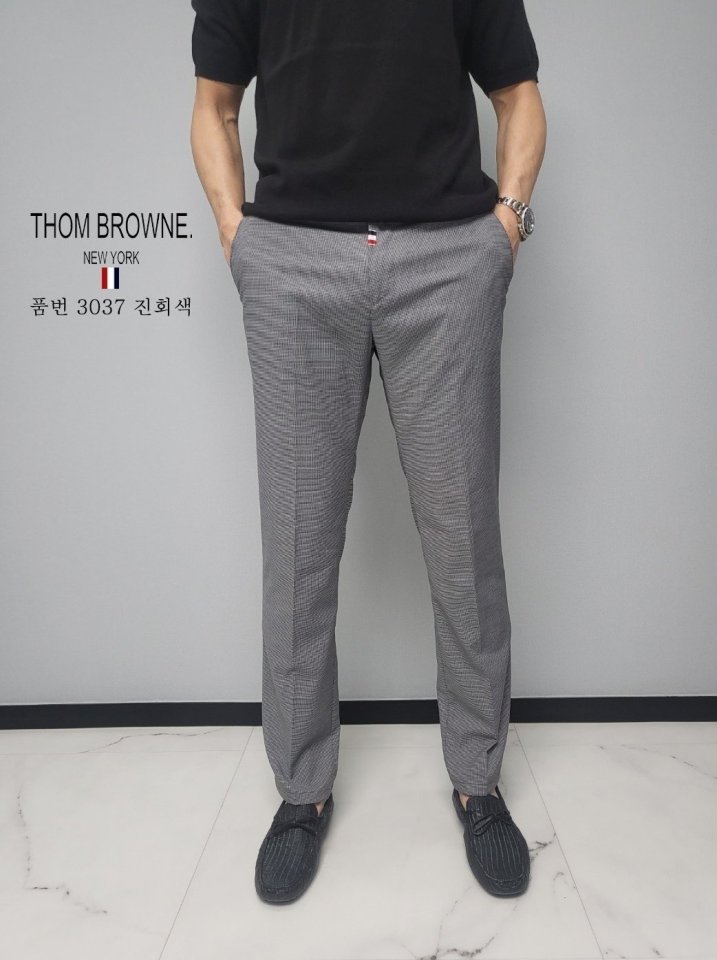THOM BROWNE 톰브라운 린넨 고방체크 슬랙스 2COLOR