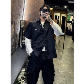 PRADA 프라다 리나일론 숏 슬리브 셔츠 자켓