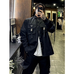 PRADA 프라다 리나일론 하이브리드 셔츠 자켓