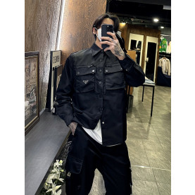 PRADA 프라다 리나일론 탭 셔츠 자켓