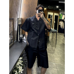 PRADA 프라다 리나일론 오픈 숏 슬리브 셔츠 자켓