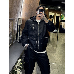 PRADA 프라다 리나일론 멀티 지퍼 포켓 후드 자켓