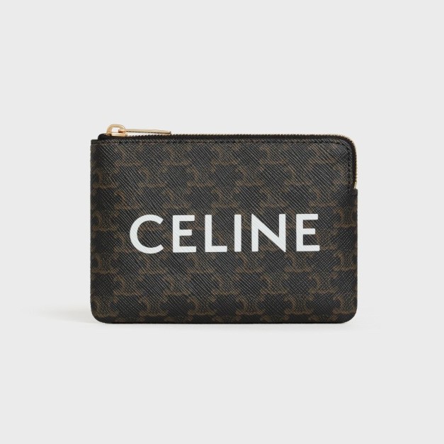CELINE 셀린느 동전 지갑 프린트 트리옹프 캔버스 10C662